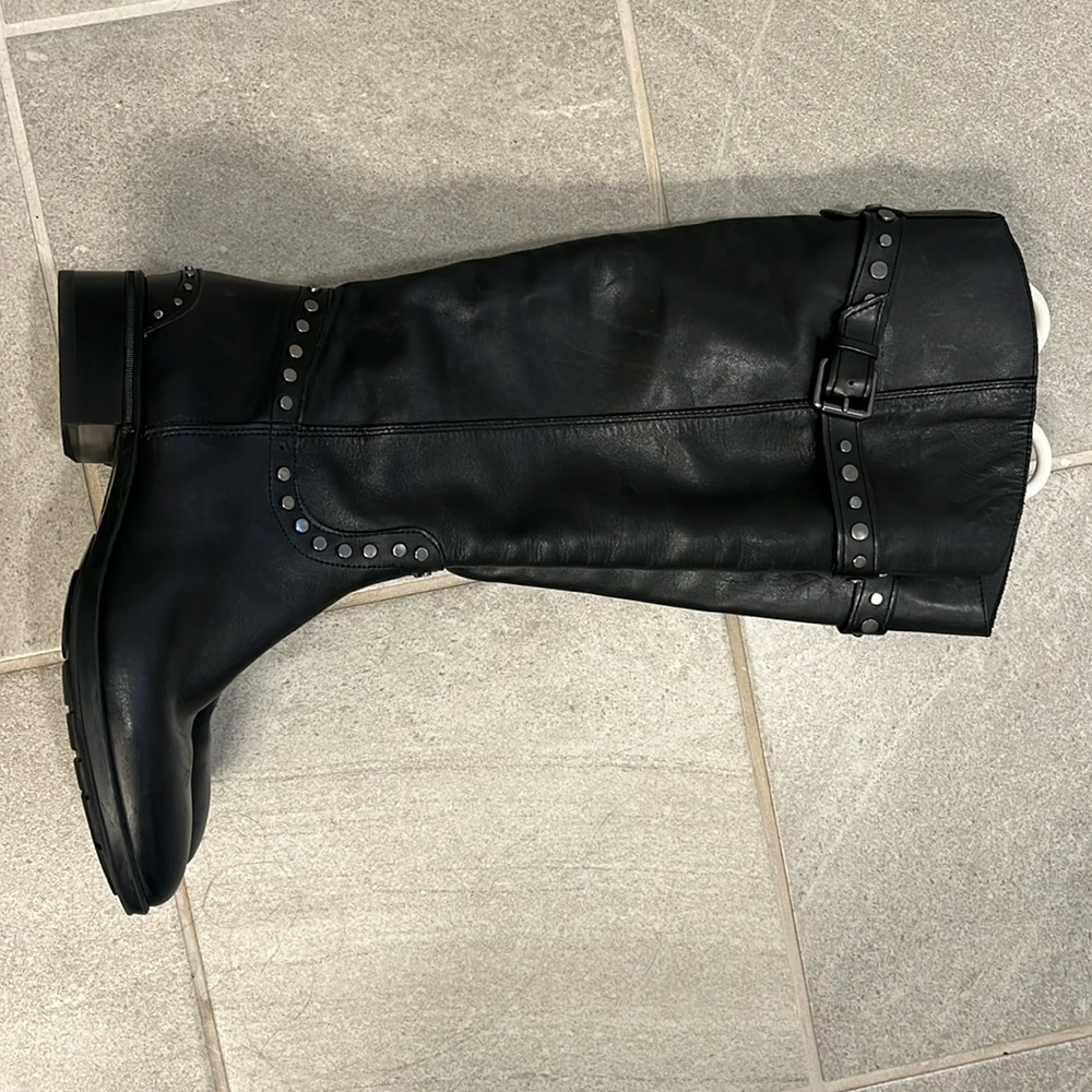 Sam Edelman Black Over the Knee Boots with Stud Accents